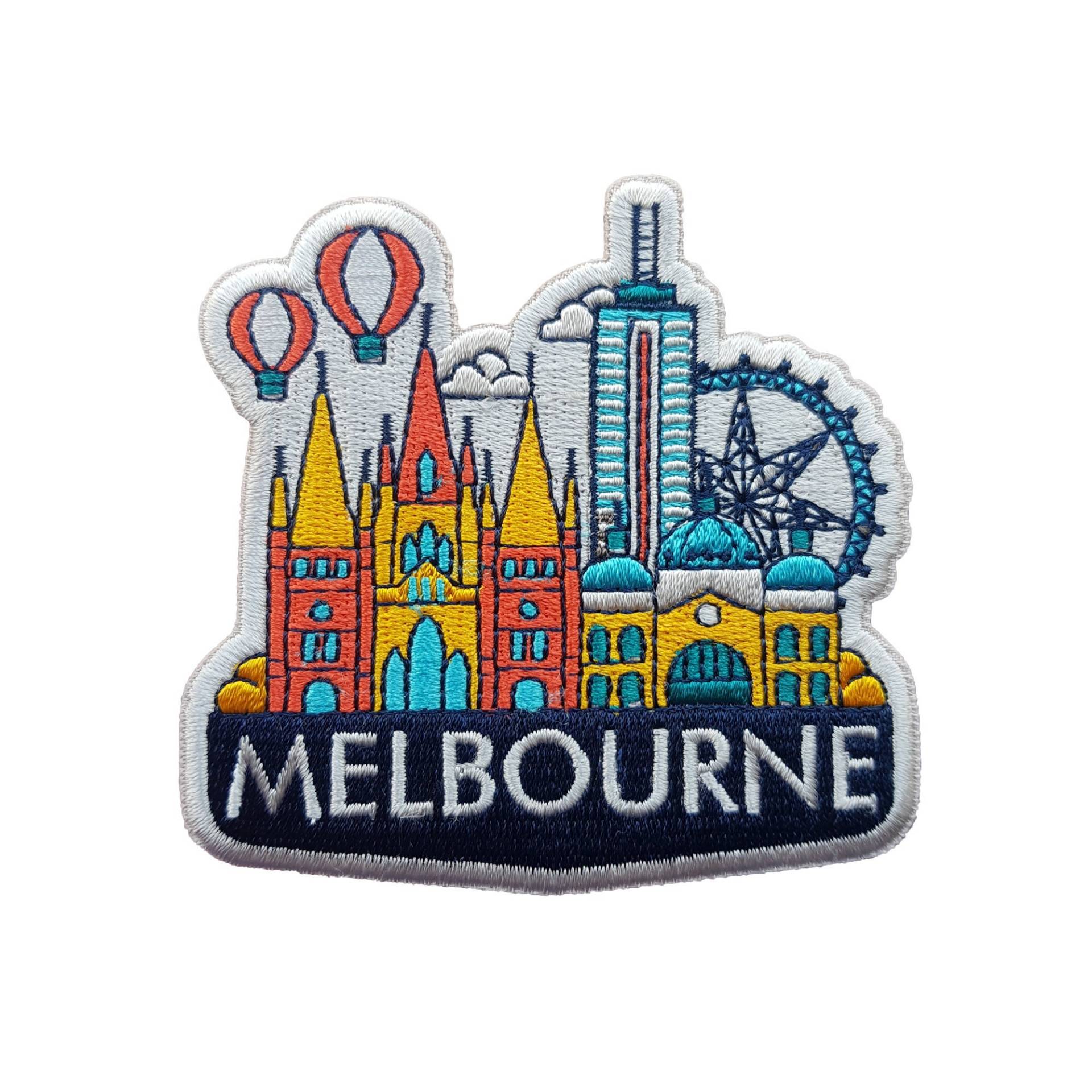 Melbourne Australien Reise Patch Besticktes Bügelbild Aufnäher Anstecker Souvenir von TravelPatches