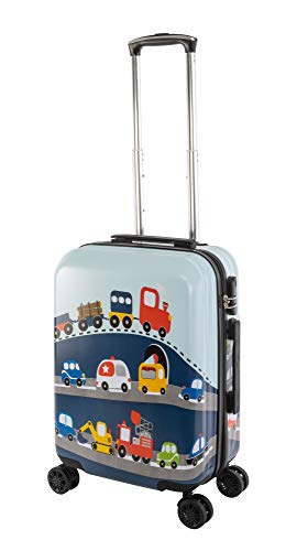 Travelhouse Happy Children Kinder Koffer Busy Cars ABS Hartschale Reisegepäck Reisetrolley Trolley Kinderkoffer Kindertrolley 41L von Travelhouse