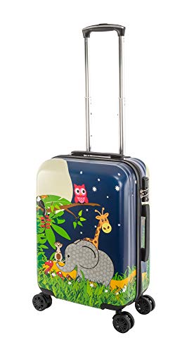 Travelhouse Happy Children Kinder Koffer Elephant ABS Hartschale Reisegepäck Reisetrolley Trolley Kinderkoffer Kindertrolley 41L von Travelhouse