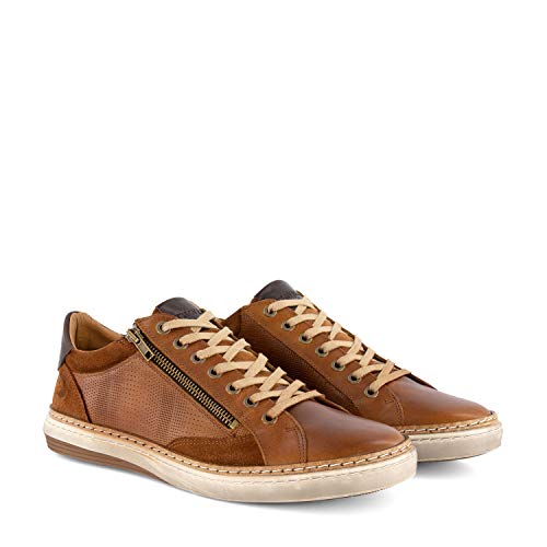 Travelin' Coventry - Herren - Sneaker niedrig - Citytrip - Leder - Cognac - 44 von Travelin'