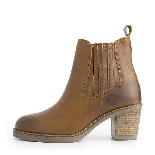 Travelin' Damen Chelsea Boot mit Absatz Callac - Cognac - 43 von Travelin'