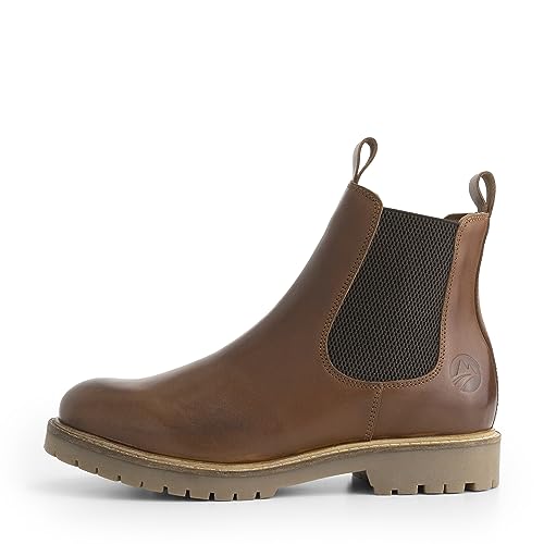 Travelin' Damen Chelsea Boot mit Profilsohle Randers - Cognac - 37 von Travelin'