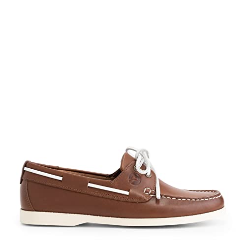 Travelin' Damen Exmouth Lady Slip On Nautical Leder Sommerschuhe - Cognac 37 von Travelin'