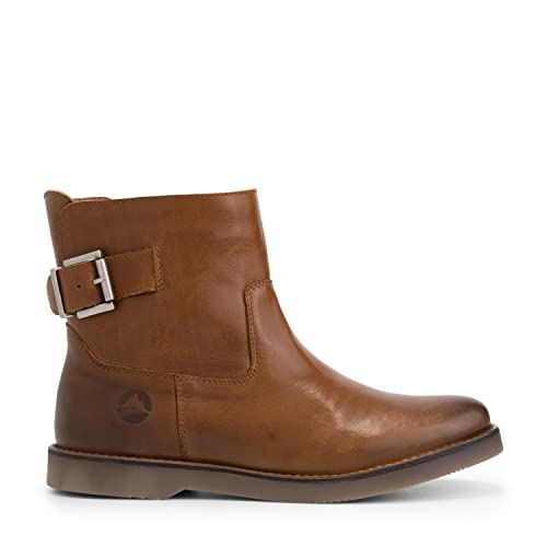 Travelin' Damen Louargat Lady Boot ankle Citytrip Leder stiefeletten elegant - Cognac 39 von Travelin'