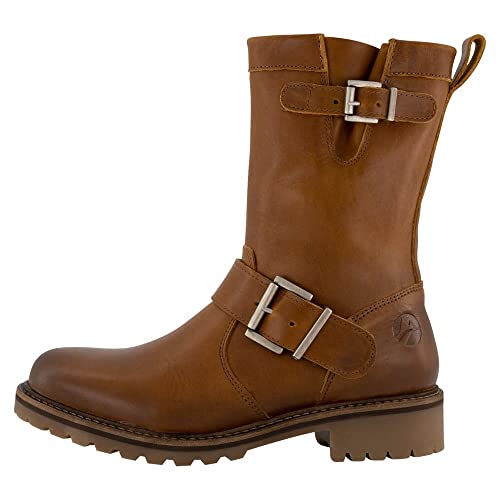 Travelin' Damen Silkeborg Lady Boot Mid Country Leder Stiefel elegant - Cognac 37 von Travelin'