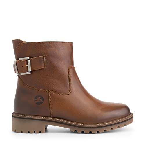 Travelin' Damen Vadfoss Lady Boot ankle Country Leder stiefeletten elegant - Cognac 37 von Travelin'