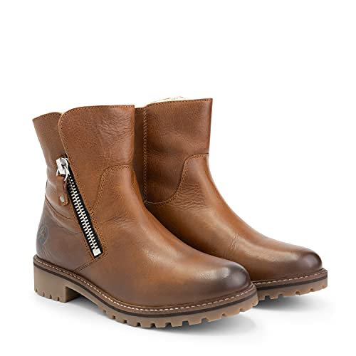 Travelin' Damen Vartae Lady Boot ankle Country Leder stiefeletten elegant - Cognac 41 von Travelin'