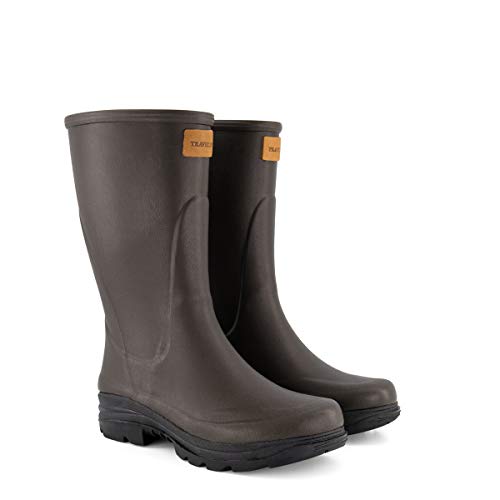 Travelin' Damen Dunas Rubberboot Lady Boot Mid Country Technical Gummi stiefel elegant - Braun 38 von Travelin'