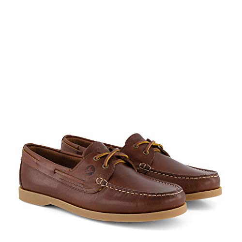 Travelin' Männer Exmouth Men Slip On Nautical Leder Sommerschuhe - Braun 41 von Travelin'