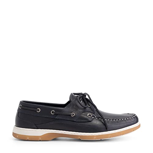 Travelin' Männer Seaton Men Slip On Nautical Leder Sommerschuhe - Blau 41 von Travelin'