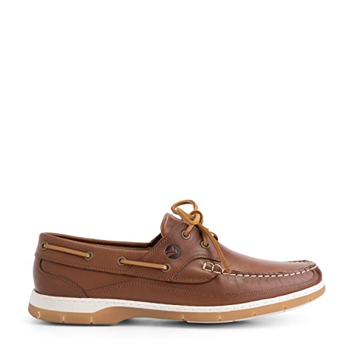 Travelin' Männer Seaton Men Slip On Nautical Leder Sommerschuhe - Cognac 43 von Travelin'