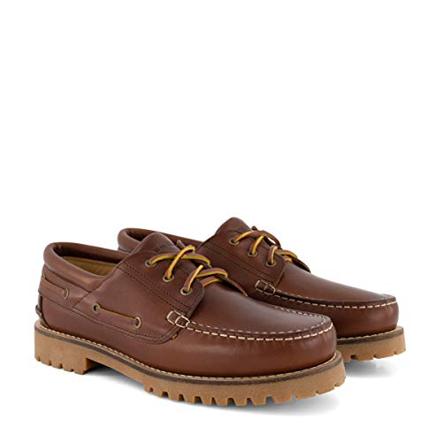 Travelin' Männer Plymouth Men Slip On Nautical Leder Sommerschuhe - Braun 41 von Travelin'