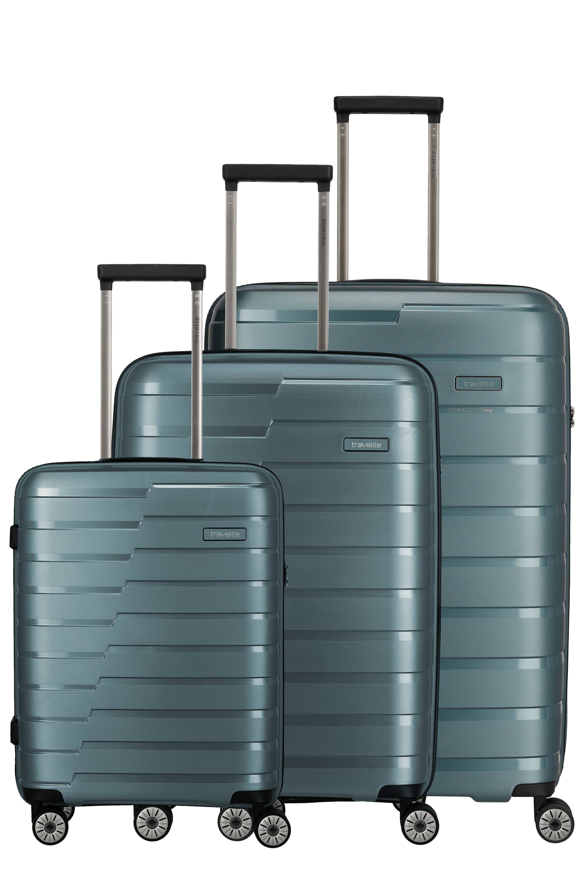 Travelite - Air Base 3-tlg. Koffer-Set Eisblau von Travelite