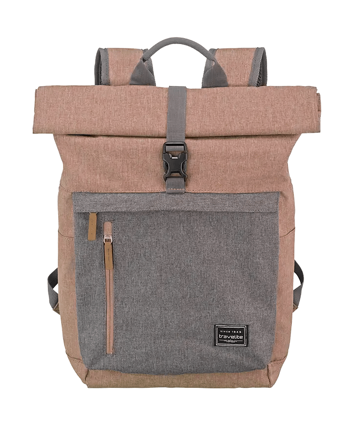 Travelite - Basics Rollup Rucksack Blush/Grey von Travelite