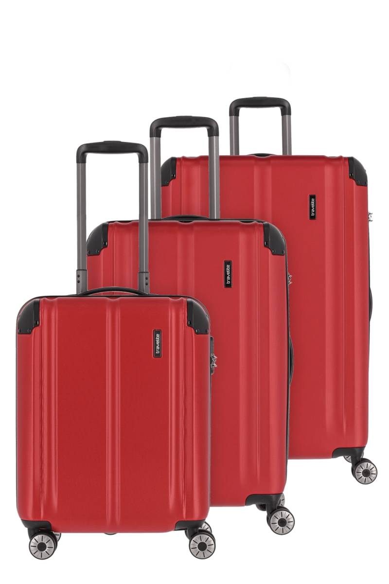 Travelite - City 3-tlg. Koffer-Set Rot von Travelite