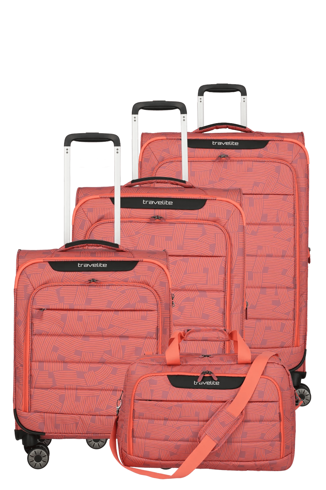 Travelite - Skaii 3-tlg. Koffer- Set + Weekender Peach von Travelite