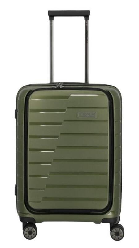 Travelite - Travelite Air Base 4-Rad Trolley S mit Vortasche 55cm 2,6kg 43L Olive Grün von Travelite