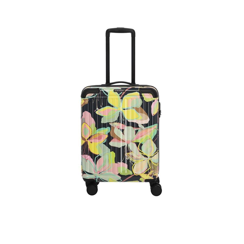 Travelite - Travelite Cruise Gelbe Orchidee 4-Doppelrollen Trolley S 55 cm gelb von Travelite