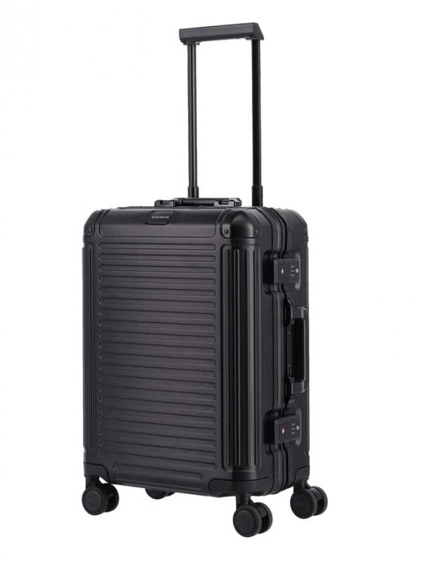 Travelite - Travelite Next 4-Rad-Bordtrolley S 55cm 3,9kg 39l Aluminium schwarz Schwarz von Travelite