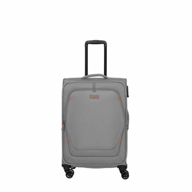 Travelite - Travelite Umbria Smoky Grey 4 Doppelrollen Trolley M 67 cm grau von Travelite