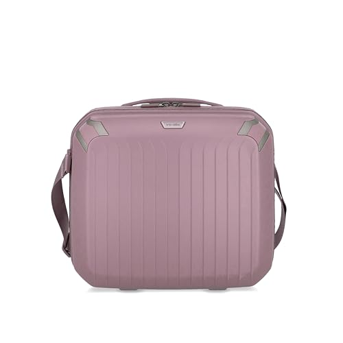 travelite Handgepäck Kosmetikkoffer Hartschale mit recyceltem Innenfutter, Gepäck Serie ELVAA: Stylisches Beautycase mit Schutzecken + Aufsteckfunktion, 36 cm, 20 Liter von Travelite