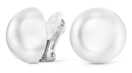 Traveller Ohrclip - Damen - Silberfarben - Perle - 16 mm - Weiss - Platiniert - 700216 von Traveller