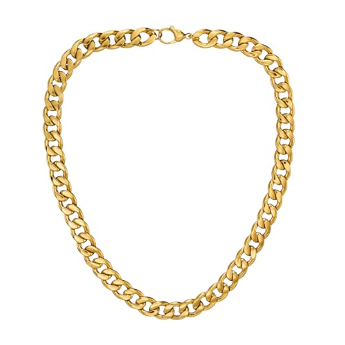 Traveller Collier - Herren - Edelstahl - Vergoldet - 50 x 1,1 cm - Gliederkette - 1801303 von Traveller