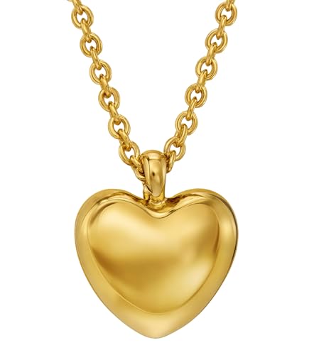 Traveller Collier mit Anhänger - Damen - Goldfarben - Herz - Ø 10 mm - 22kt Vergoldet - 37+3+3 cm - 157811 von Traveller