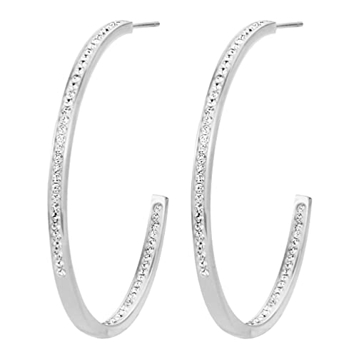 Traveller Creolen - Edelstahl - Kristall - Ø 40 mm - 182042 von Traveller