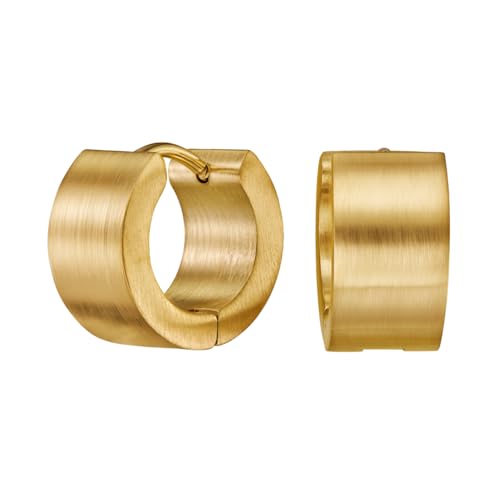 Traveller Creolen - Unisex - Vergoldet - Matt - 14 x 7 mm - Edelstahl - 166362 von Traveller