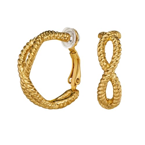 Traveller Ohrclip Creolen - Damen - Goldfarben - 24 x 8 mm - 22kt vergoldet - 157732 von Traveller