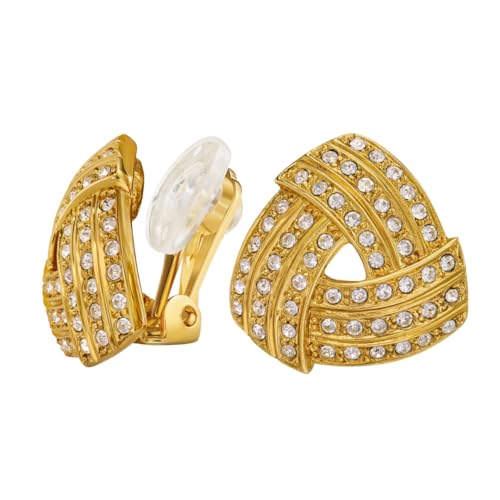 Traveller Ohrclip - Damen - 22kt Vergoldet - Kristalle - Dreieck - 15 x 15 mm - 157772 von Traveller