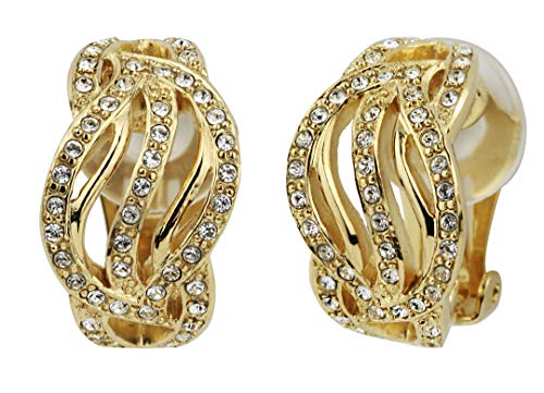 Traveller Ohrclip Damen 22kt vergoldet Kristall-Steine - 157393 von Traveller