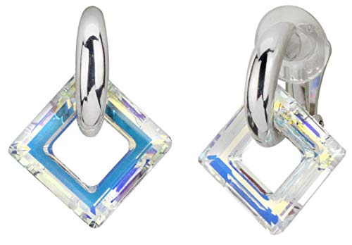 Traveller Ohrclip - Damen - Hängend - platiniert - Crystal Aurora Borealis - 157437 von Traveller