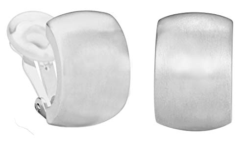 Traveller Ohrclip - Damen - Halbcreole - Matt - Silberfarben - Platiniert - 155850 von Traveller