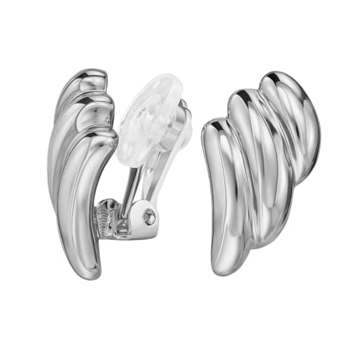 Traveller Ohrclip - Damen - Silberfarben - Platiniert - 17x10 mm - 157770 von Traveller