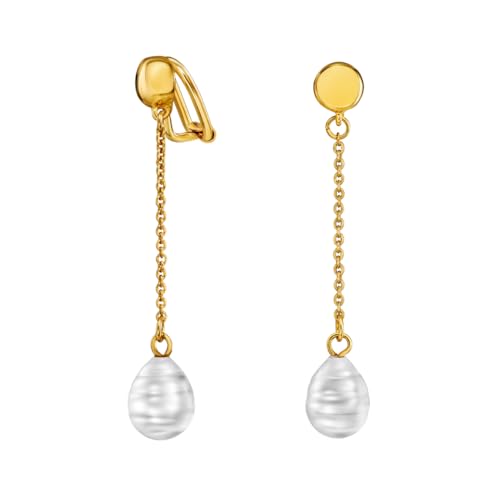 Traveller Ohrclip - Hänger - Barock-Perle - lang - 22ct vergoldet - 114271 von Traveller