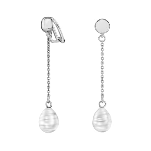 Traveller Ohrclip - Hänger - Barock-Perle - lang - platiniert - 114272 von Traveller