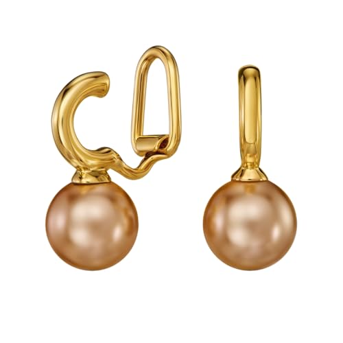 Traveller Ohrclip - Hänger - Damen - Goldfarben - Perle 10 mm - Bronze - 22kt vergoldet - 20 x 10 mm - 114301 von Traveller