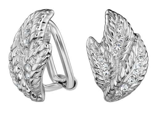 Traveller Ohrclip - Kristalle - Platinert - Blättformig - 157614 von Traveller