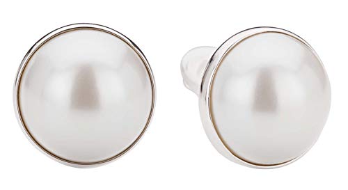 Traveller Ohrclip - Damen - Perle - 20 mm - Weiss - Platiniert - 194297 von Traveller