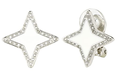 Traveller Ohrclip - weiß - Stern - Kristalle - Platiniert - 157560 von Traveller
