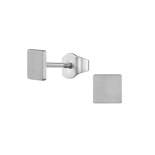 Traveller Ohrstecker - Herren - Edelstahl - Quadrat flach - Made in Germany - 5 x 5 mm - 171009 von Traveller