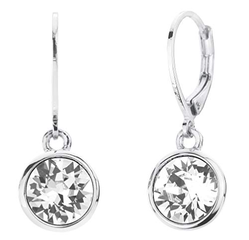 Traveller Ohrsteckers - Brisure - Hänger - Silberfarbe - Kristalle - Platiniert - 25x10 mm - 157302 von Traveller