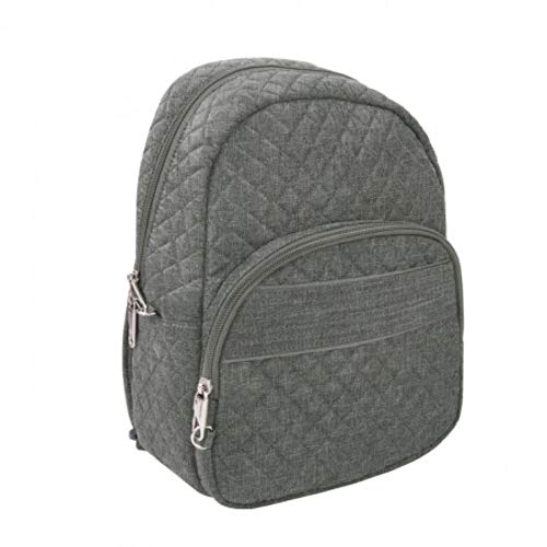 Travelon Boho Anti-Diebstahl-Rucksack, color.value, Grau meliert, 10 x 13 x 4, Boho – Diebstahlschutz – Rucksack von Travelon