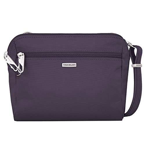 Travelon Damen Classic Convertible Crossbody und Hüfttasche Crossbody Bag, Violett, 8 x 7 x 2, Classic Convertible Crossbody & Waist Pack von Travelon