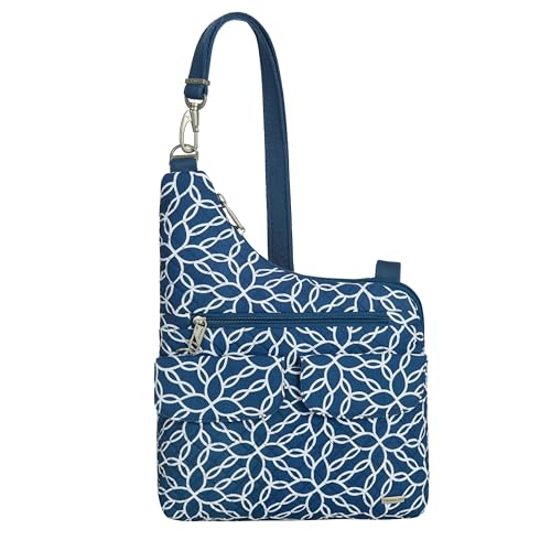 Travelon Klassische Umhängetasche mit Diebstahlschutz, Gewebte Blume, Einheitsgröße von Travelon
