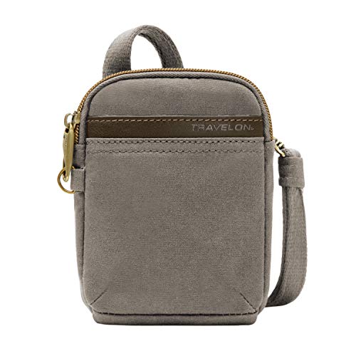 Travelon Mini-Umhängetasche mit Diebstahlschutz, Grau - Stone Gray (grau) - 33338-840 von Travelon