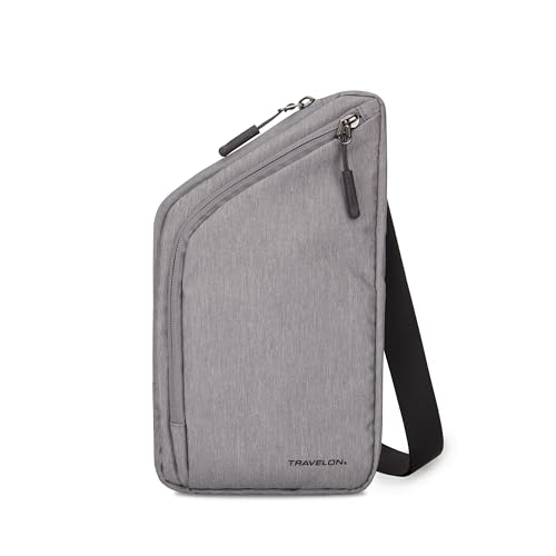 Travelon Moderne Umhängetasche, Grau Heather (Grau) - 43508-51T von Travelon