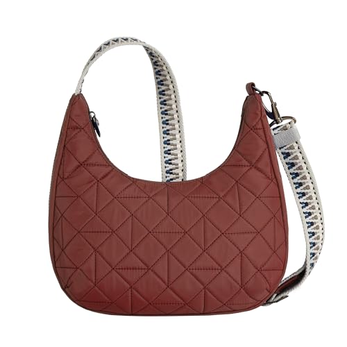 Travelon Uni Anti-diebstahl Boho Slouchy Crossbody Umhängetasche, Paprika von Travelon